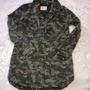 Green Velvet Camo coat